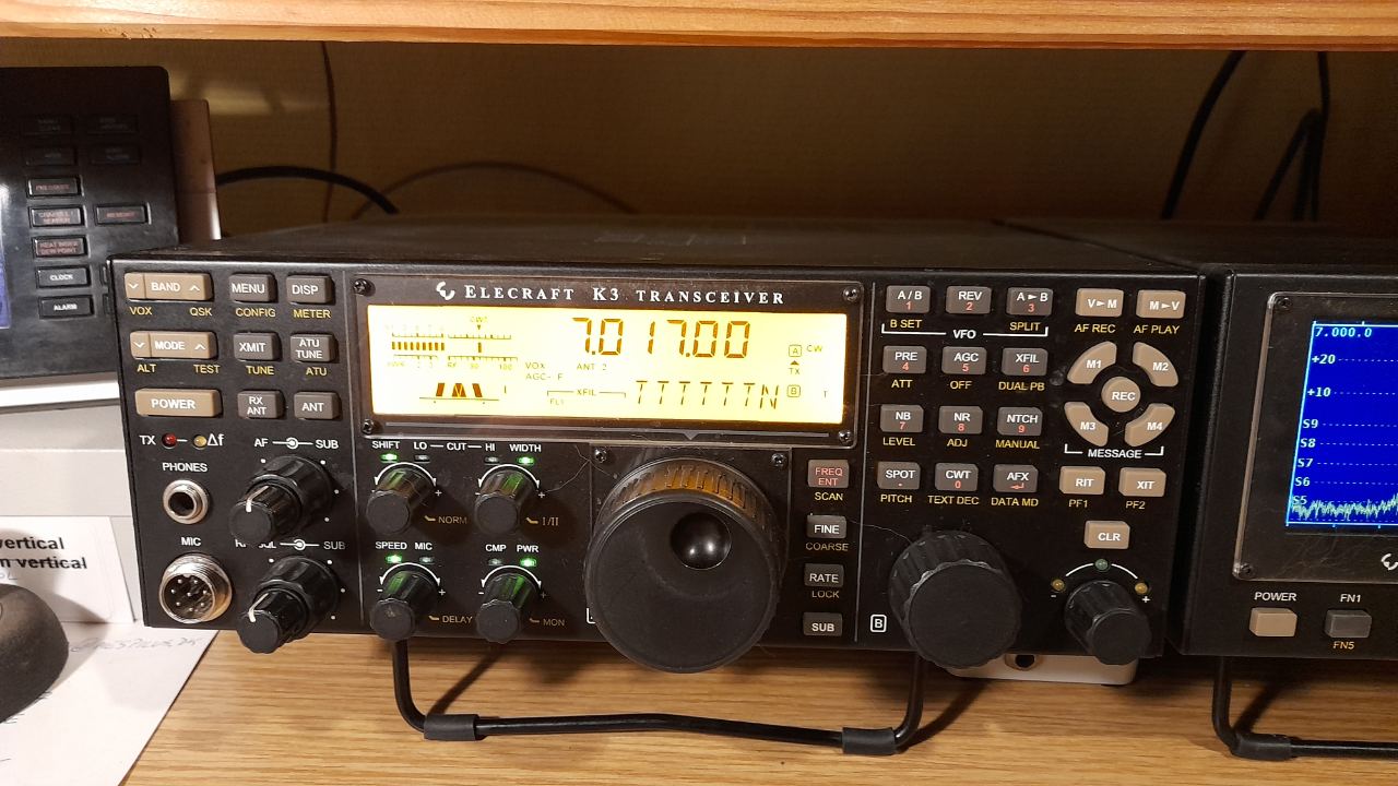 Elecraft K3 TRCV og P3 PAN.