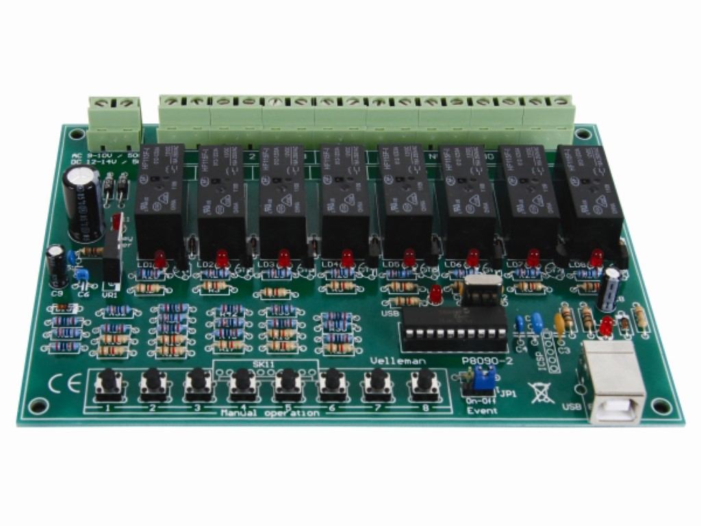 USB STYRET RELÆ PORT X 8