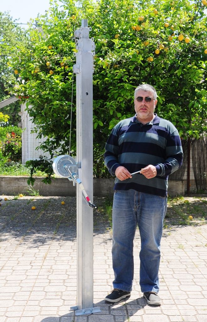 NY SILKOM TELESKOPMAST MED SPIL