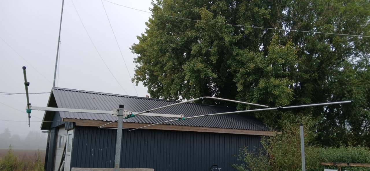 3 elem. OP-DES + Balun +Ham Rotor og styrboks + 30,8 m styrekabel
