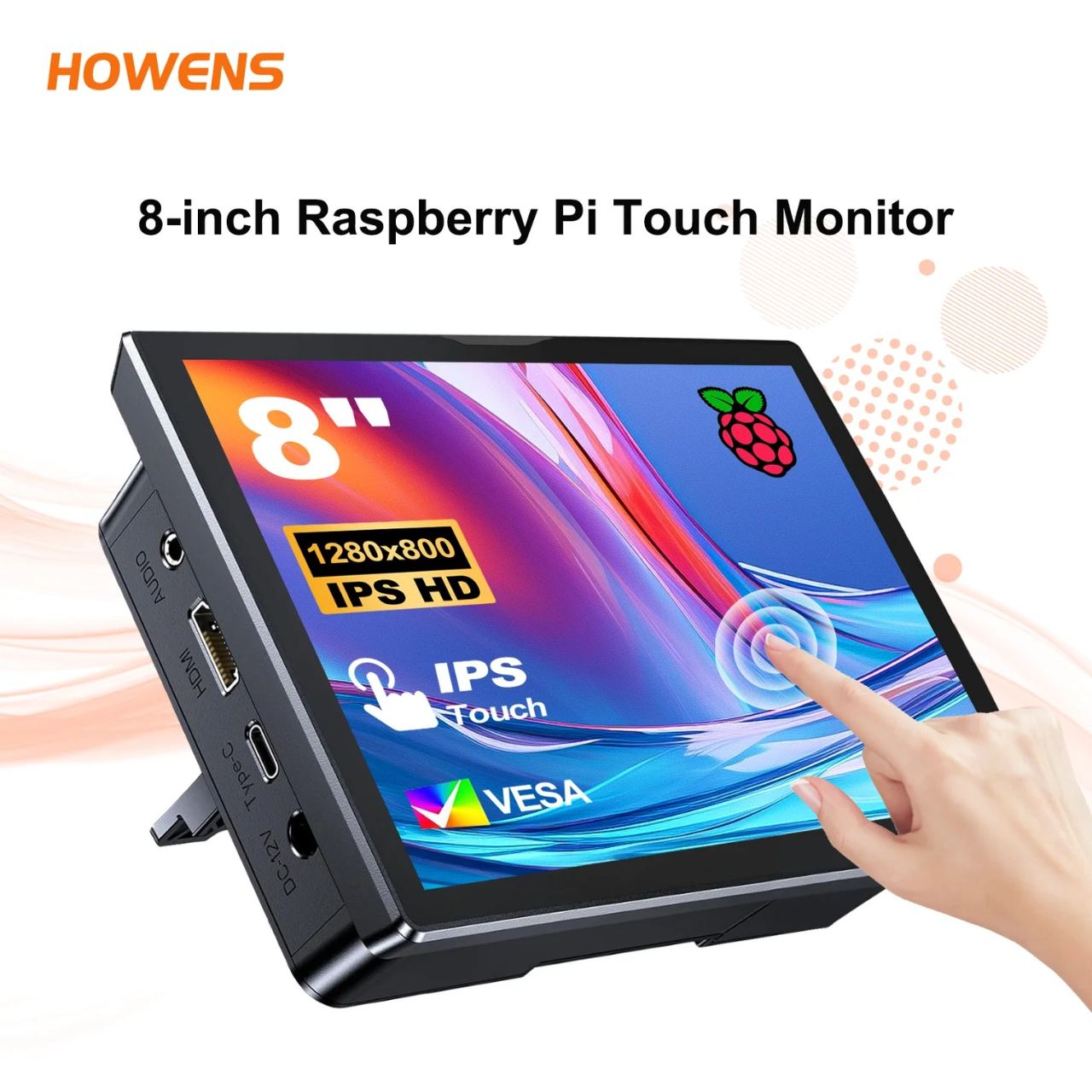 HOWENS 8 tommer touch screen