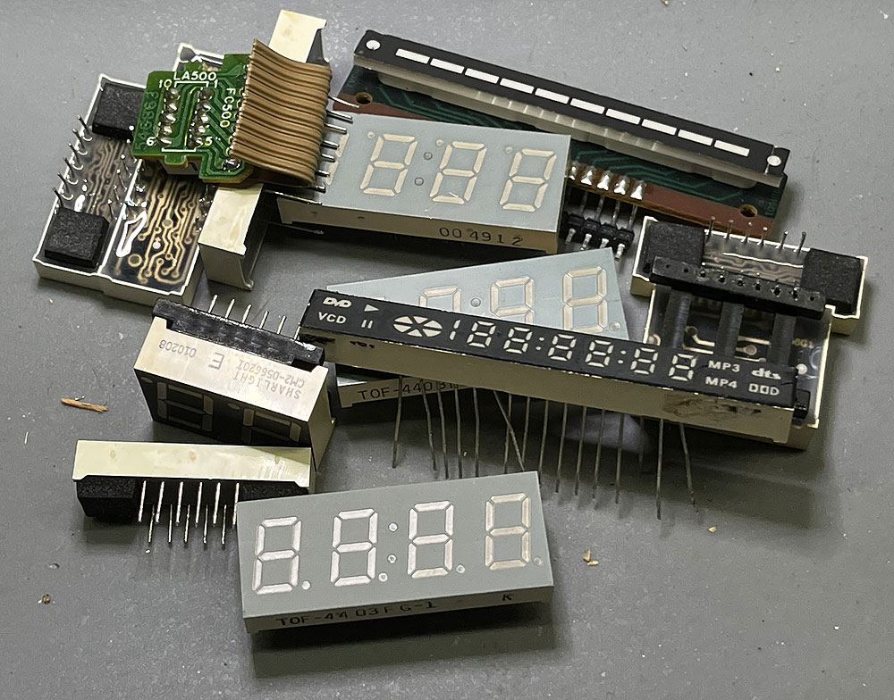 LED displays til ur, VU-meter etc.
