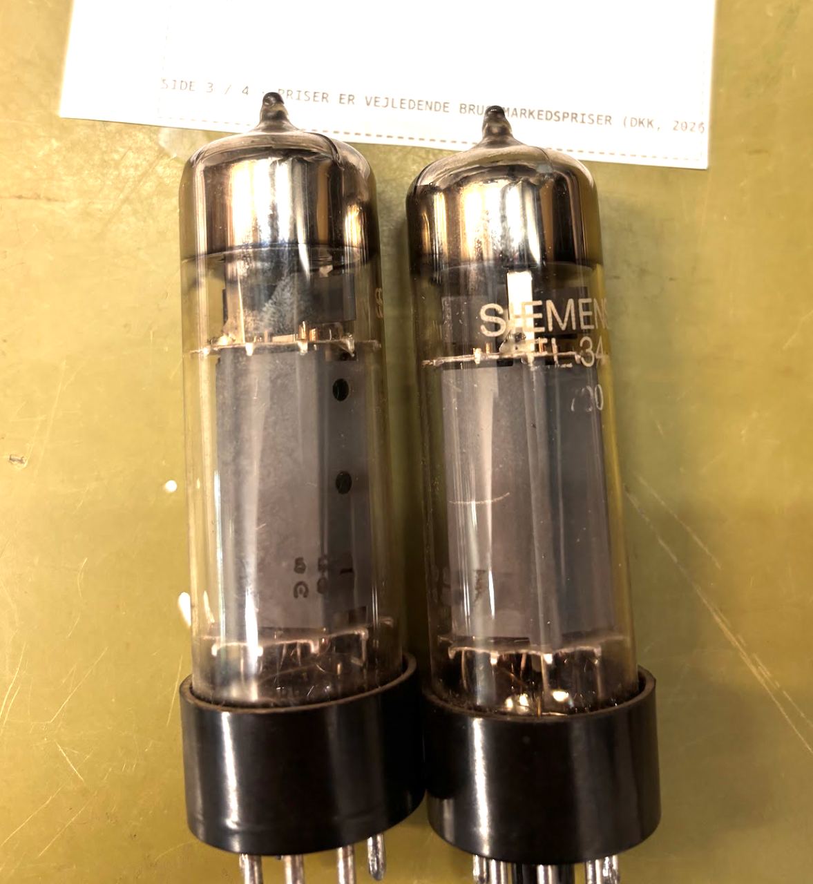 Siemens/Valvo EL34, vintage tyske – flere stk. + ECC83/ECC82