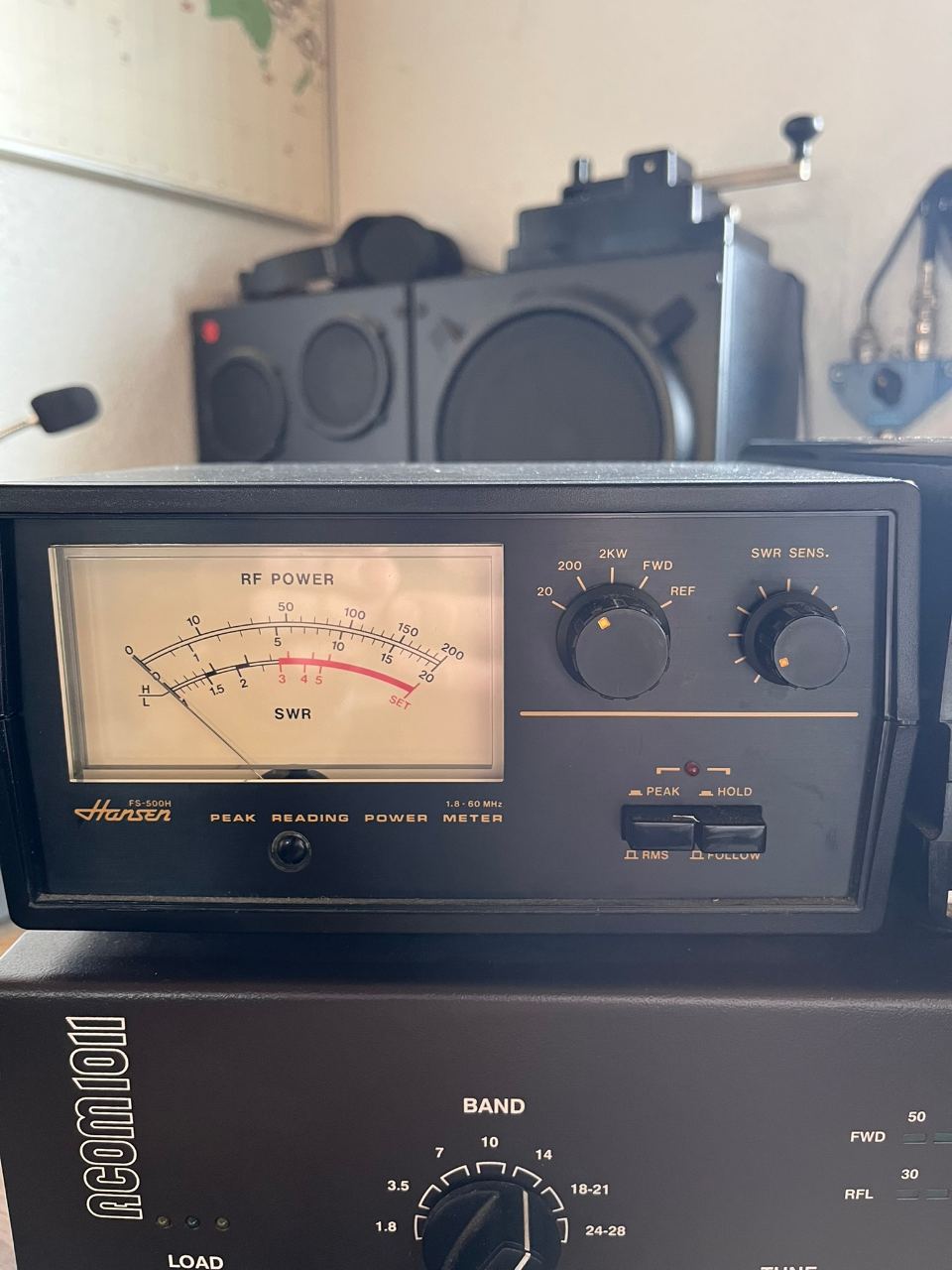 Hansen FS-500H SWR- og wattmeter, 1,8–60 MHz