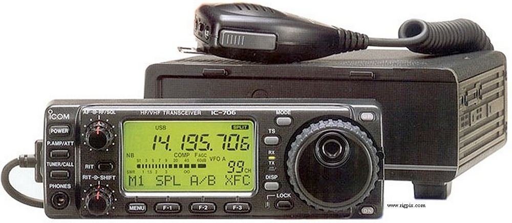 Icom IC-706 - kun frontpanel