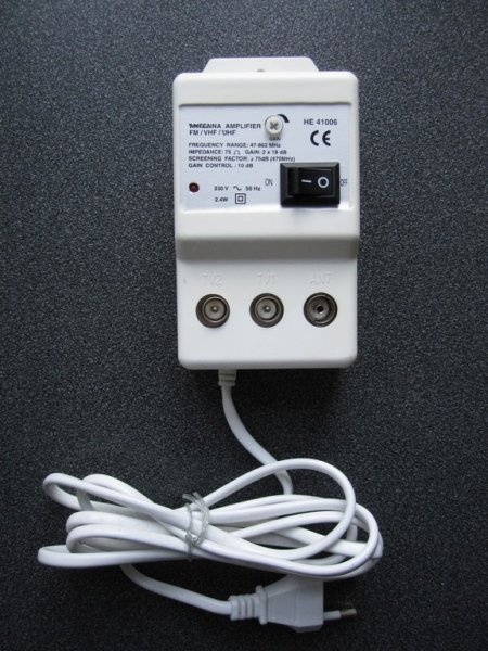 (NY) Vandenberg 18 db Linie forstærker FM, VHF, UHF