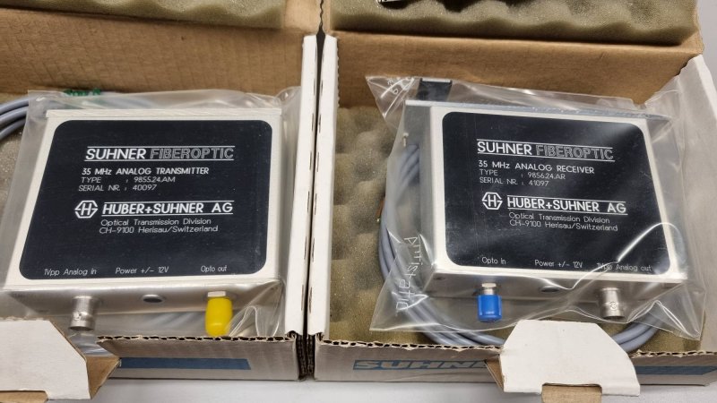 Suhner Fiberoptic analog video transmitter og receiver