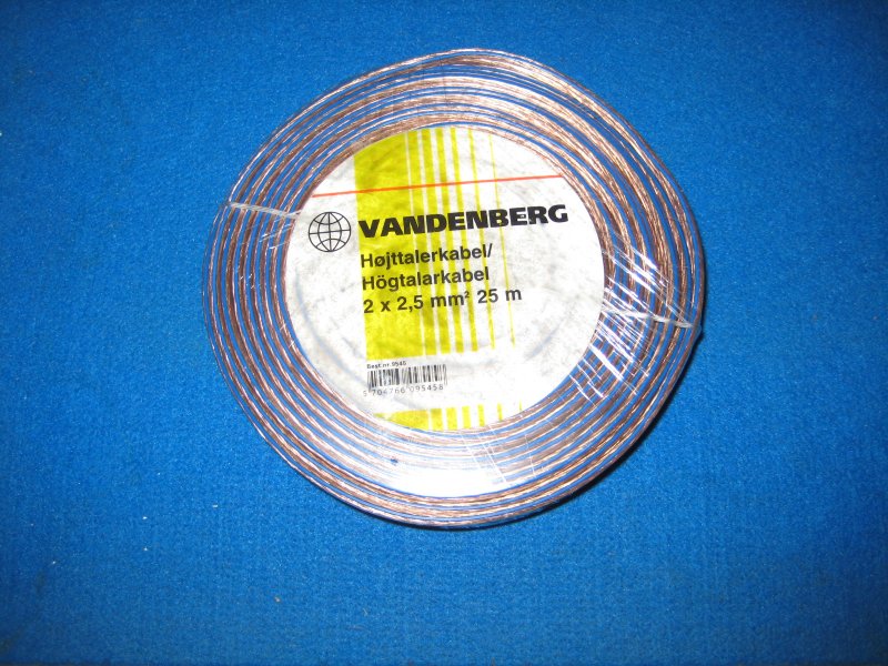 Højtaler kabel 25 Mtr