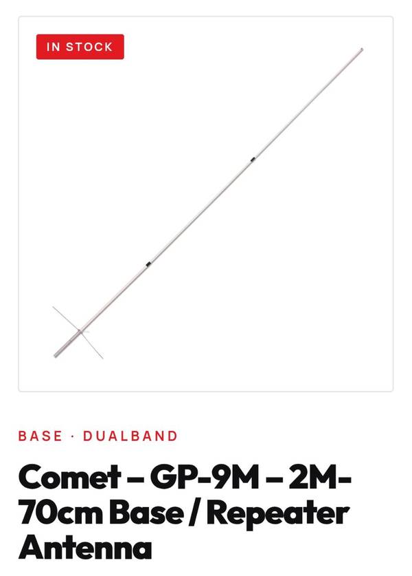 Comet GP-9N dualband VHF/UHF