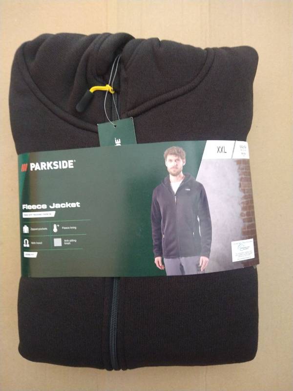 Fleece Jakke, sort, str. XXL