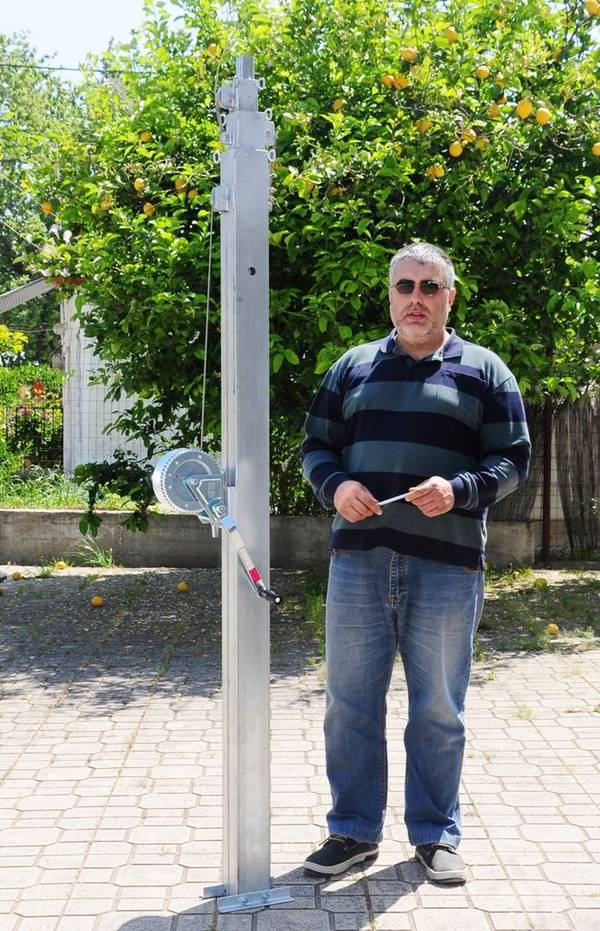 NY SILKOM TELESKOPMAST MED SPIL