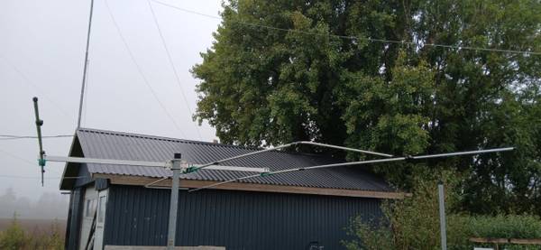 3 elem. OP-DES + Balun +Ham Rotor og styrboks + 30,8 m styrekabel