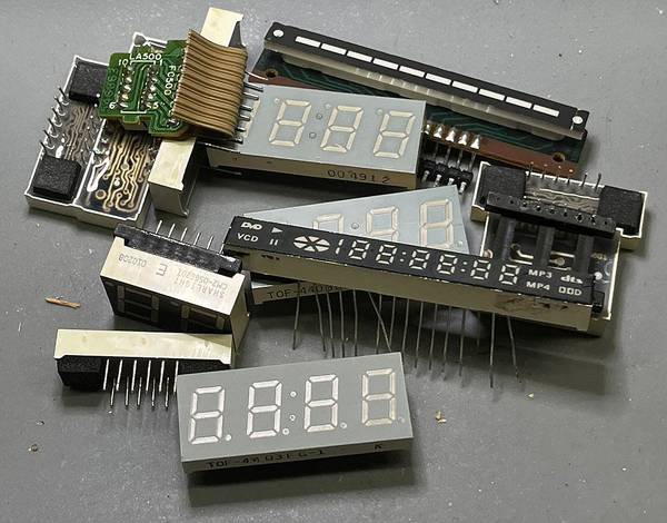 LED displays til ur, VU-meter etc.