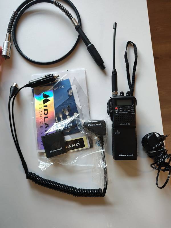 Midland Alan 42 DS - håndholdt CB-radio & Walkie Talkie med tilbehør