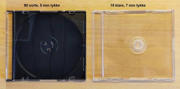 SLIMLINE JEWELCASES, 105 stk. i alt spritnye