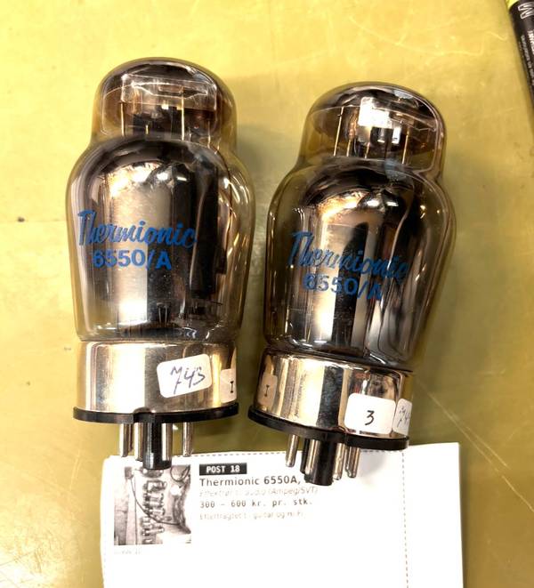 6550A effektrør, 2 stk. (Thermionic) – til Ampeg / Hi-Fi