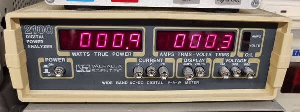 Valhalla 2100 wide band AC-DC power meter