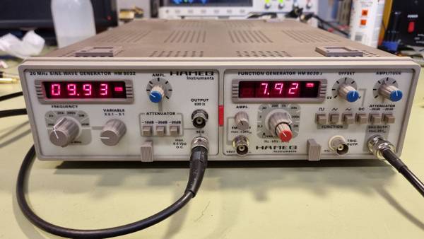 Hameg HM8032 + HM8030-3 - Sinus generator og Funktionsgenerator