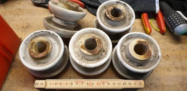 5x Porcelæn isolator