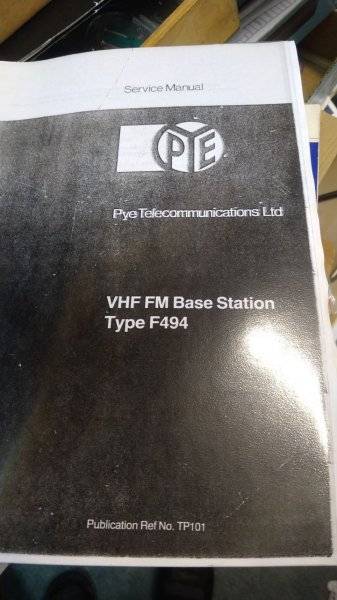 Manual PYE/AP F494 basest.