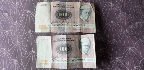 2x 100 kr serie 1972