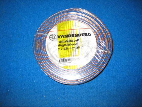 Højtaler kabel 25 Mtr
