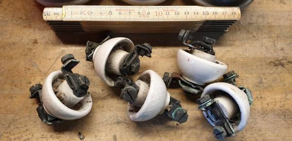 5x Porcelæn luftledningssikring
